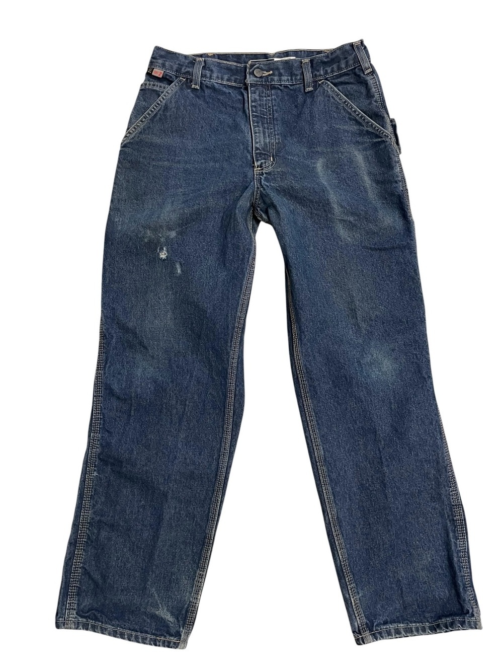 Carhartt FR 2112 CAT 2 Deep Indigo Relaxed Loose Fit Carpenter Work Jeans 32/30